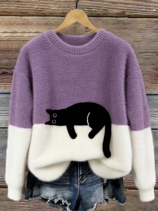 Bridget | Women's Sweatshirt with Cat Design