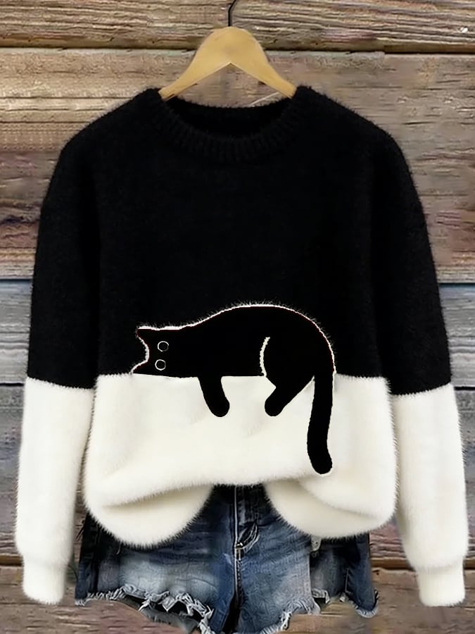 Bridget | Women's Sweatshirt with Cat Design