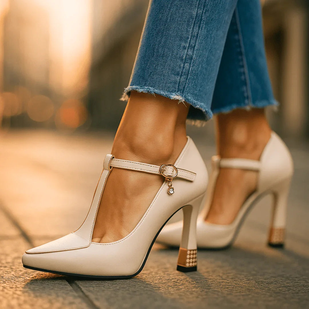 Isabella | Elegant T-Strap Heels