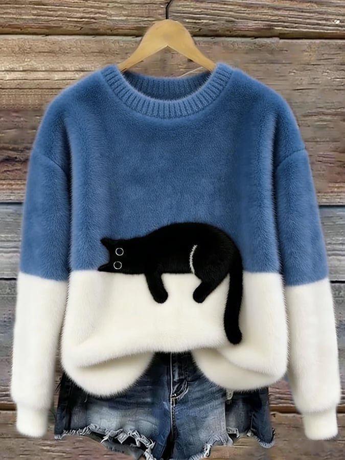 Bridget | Women's Sweatshirt with Cat Design
