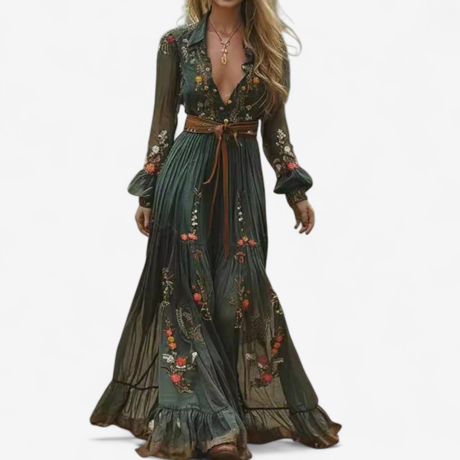 Rachel™ Embroidered Maxi Robe