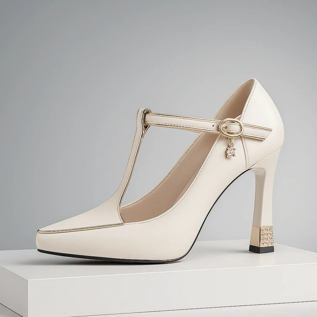 Isabella | Elegant T-Strap Heels
