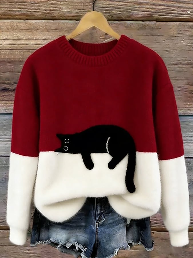 Bridget | Women's Sweatshirt with Cat Design