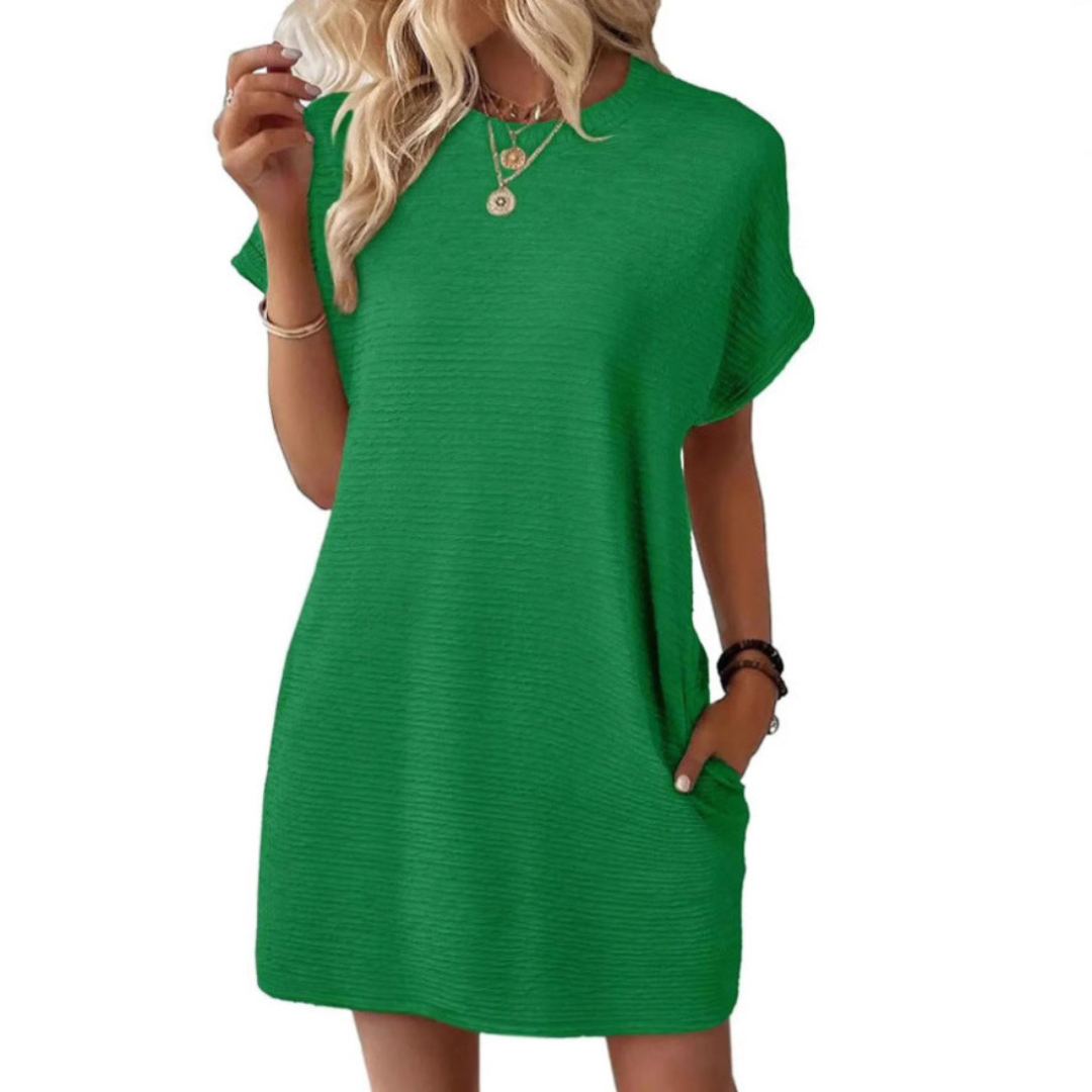 EVA | Casual Minimalist Round Neck Dress