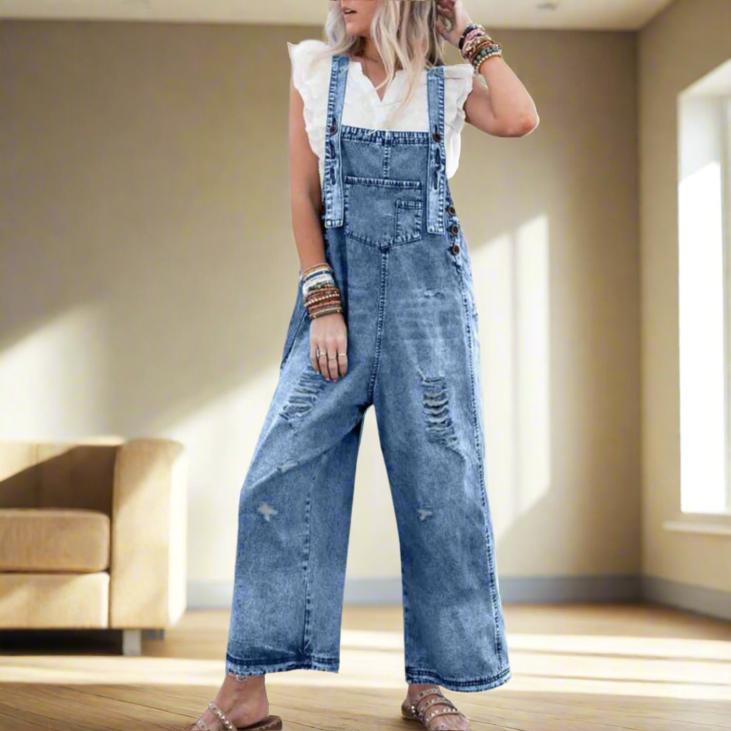 Maxine | Vintage Wash Adjustable Jumpsuit