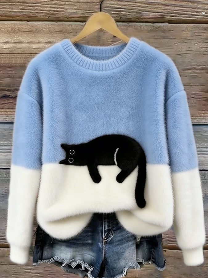 Bridget | Women's Sweatshirt with Cat Design