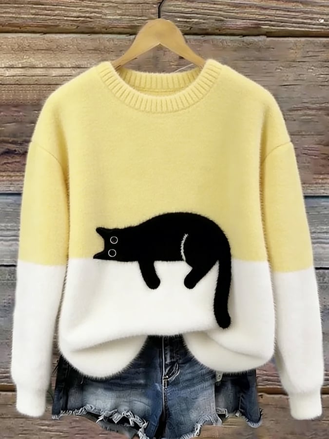 Bridget | Women's Sweatshirt with Cat Design
