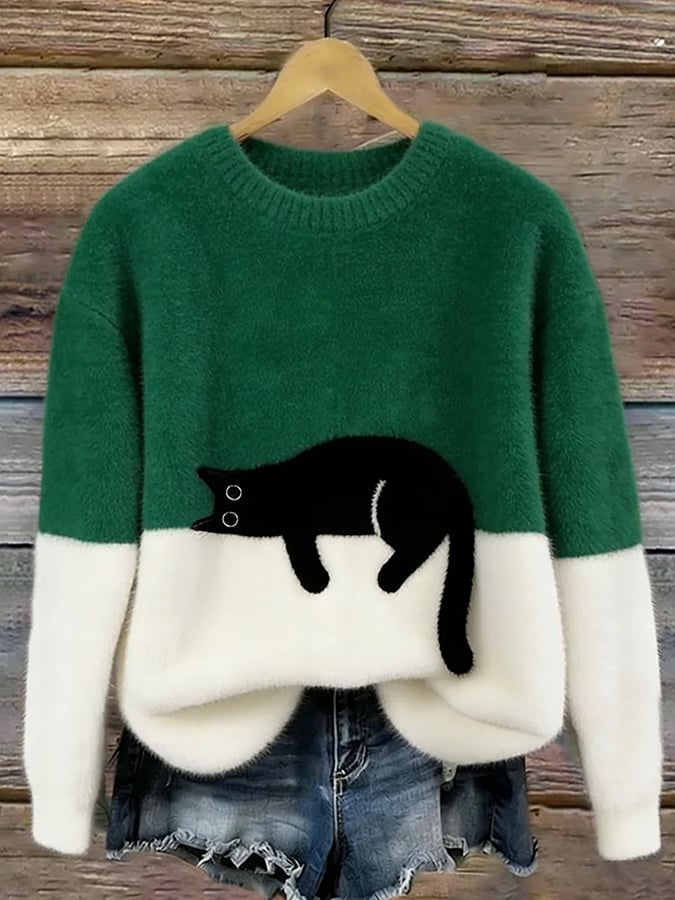 Bridget | Women's Sweatshirt with Cat Design