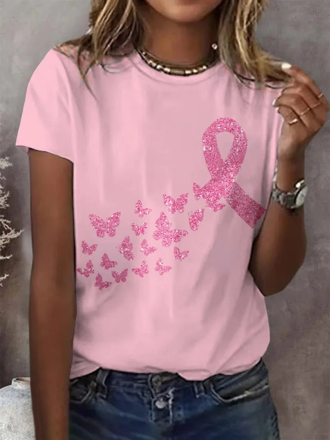 Butterfly of Hope T-Shirt | Together Against Breast Cancer