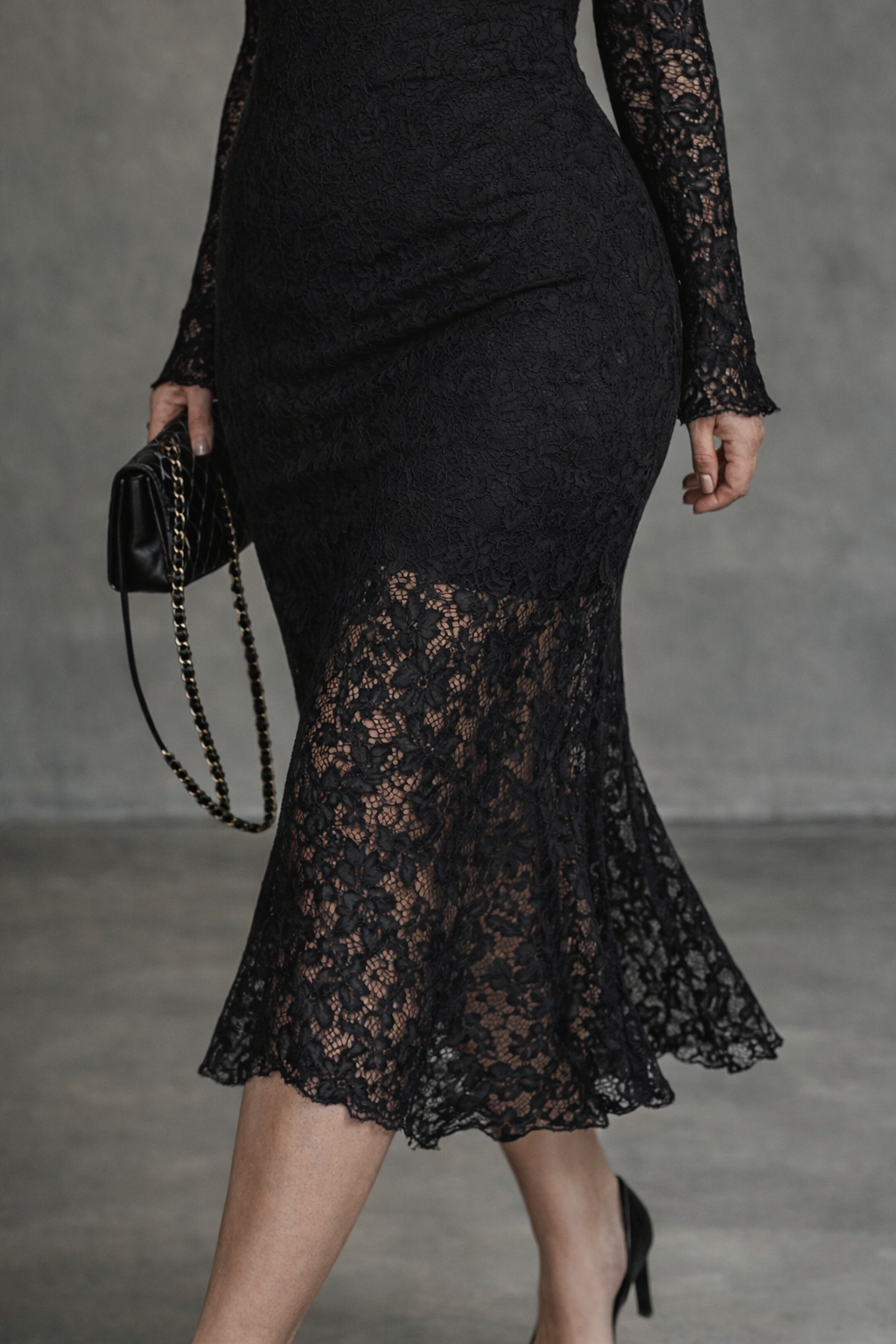 Teresa | High-Neck Lace Maxi Dress