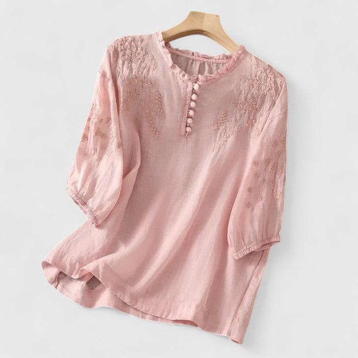 Annie | Elegant Button-Front Blouse