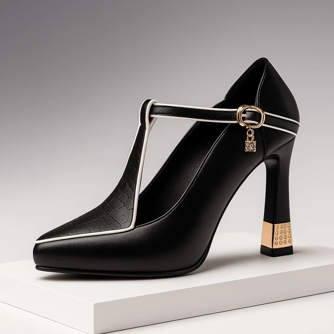 Isabella | Elegant T-Strap Heels