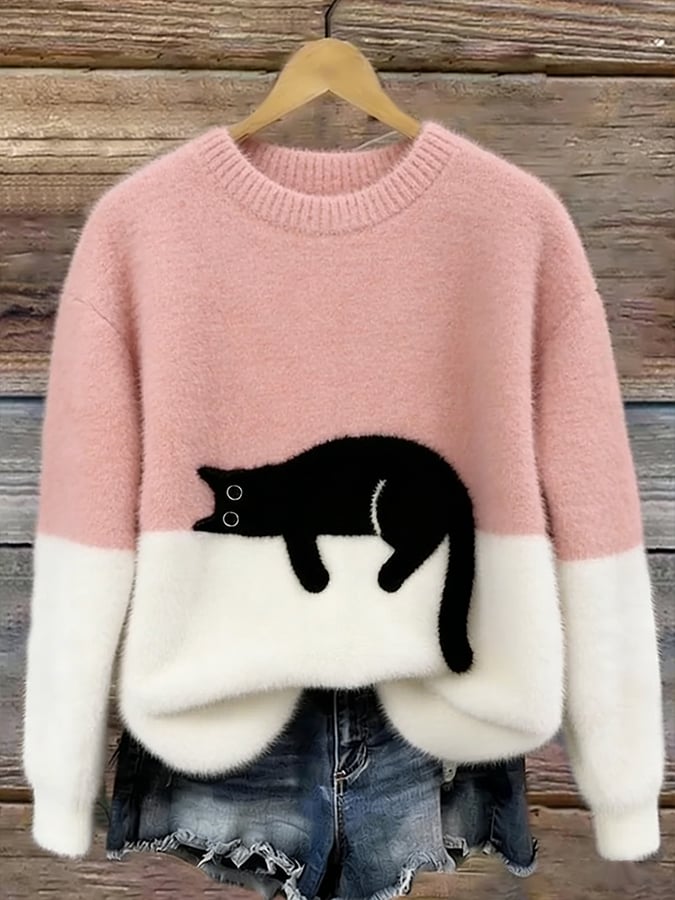 Bridget | Women's Sweatshirt with Cat Design